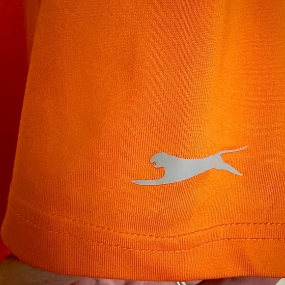 SLAZENGER, MENS GOLF SHIRT. ORANGE, SHORT SLEEVE POLO. EXCELLENT CONDITION.SIZEL - Picture 4 of 6